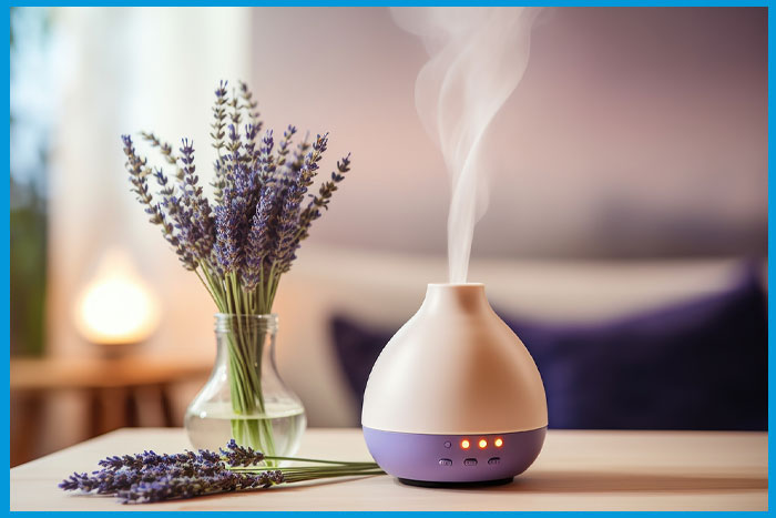 Diffuseur d'huile essentielle de lavande pour éloigner les punaises de lit
